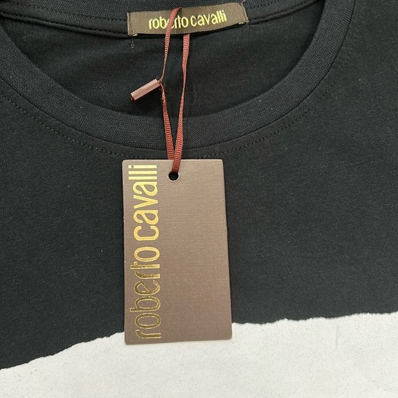 1679- Roberto Cavalli XL Men's T-Shirt Short Sleeve NWT - Picture 4 of 10